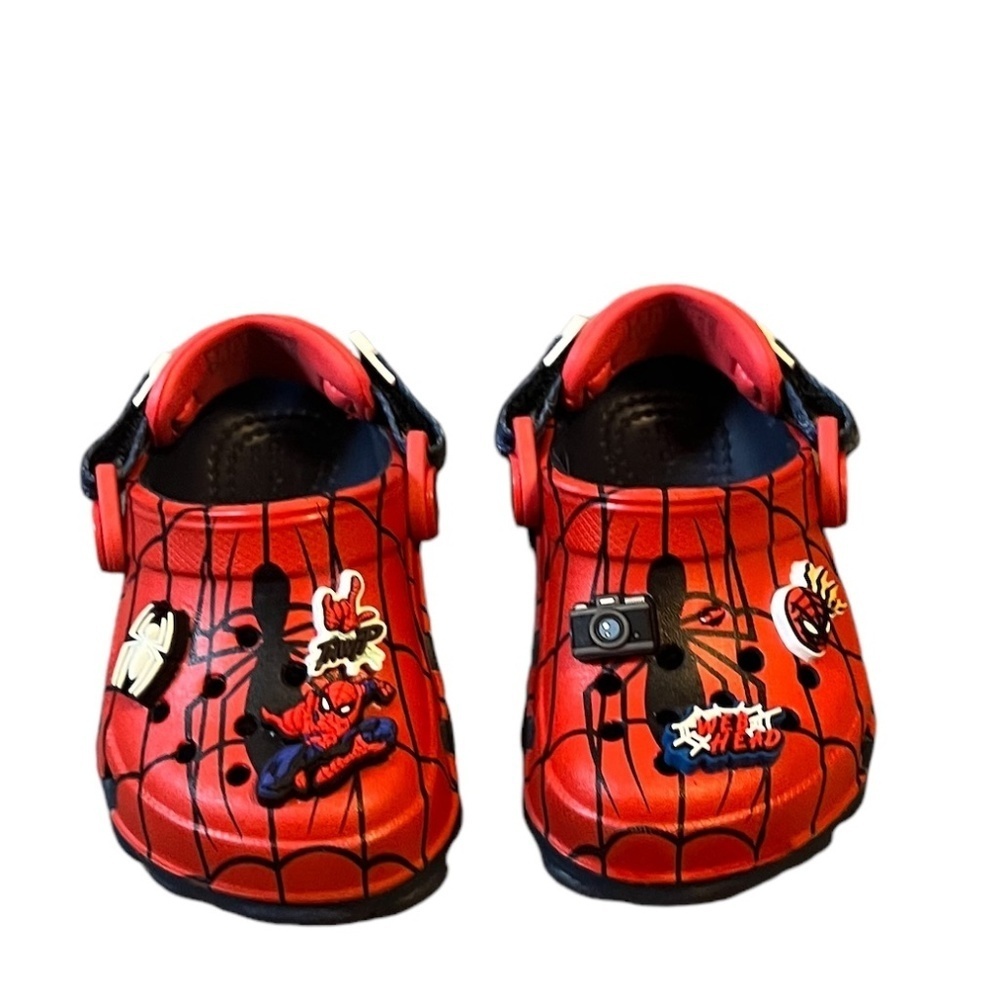 NWOT Crocs Marvel Team‎ Spider Man All Terrain Kids Clogs Sandals Red, Size 4C - Picture 5 of 8